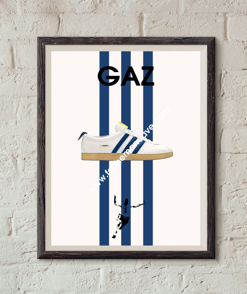 Image of GAZZA EURO 1996 INSPIRED / THREE STRIPE PRINT