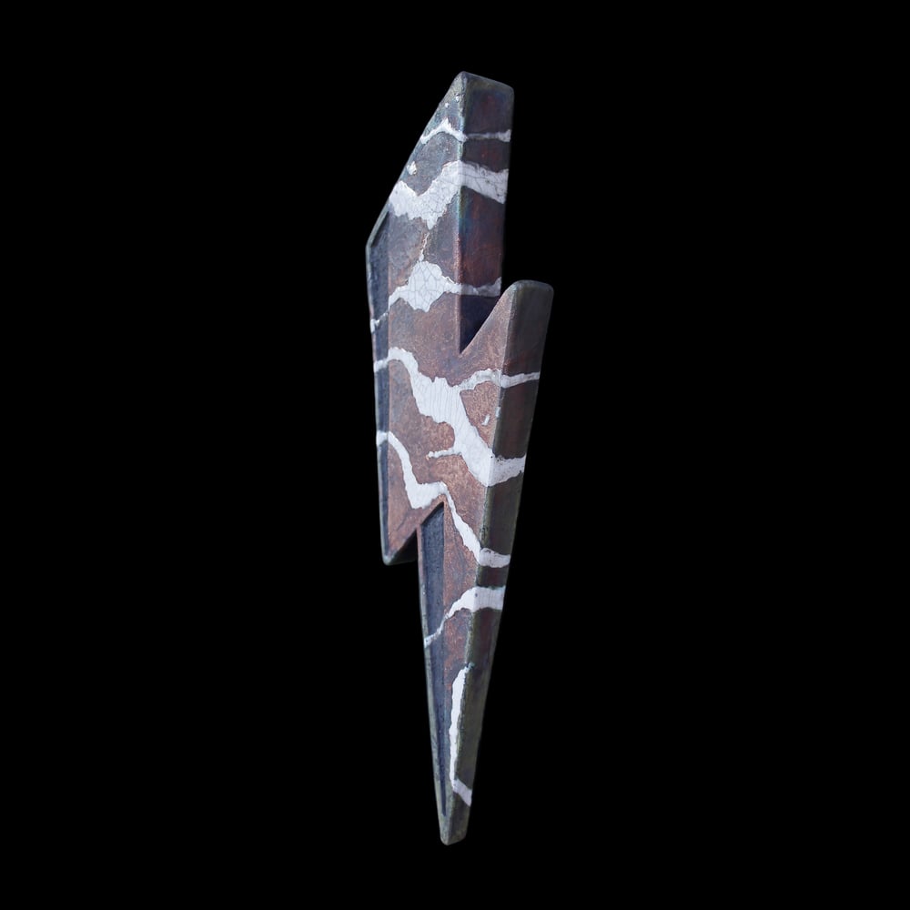 *SALE* 'Ashes To Ashes' Raku Lightning Bolt