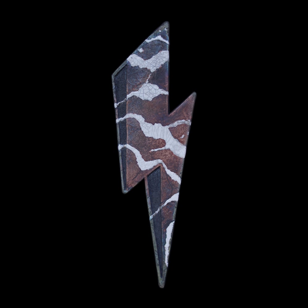*SALE* 'Ashes To Ashes' Raku Lightning Bolt