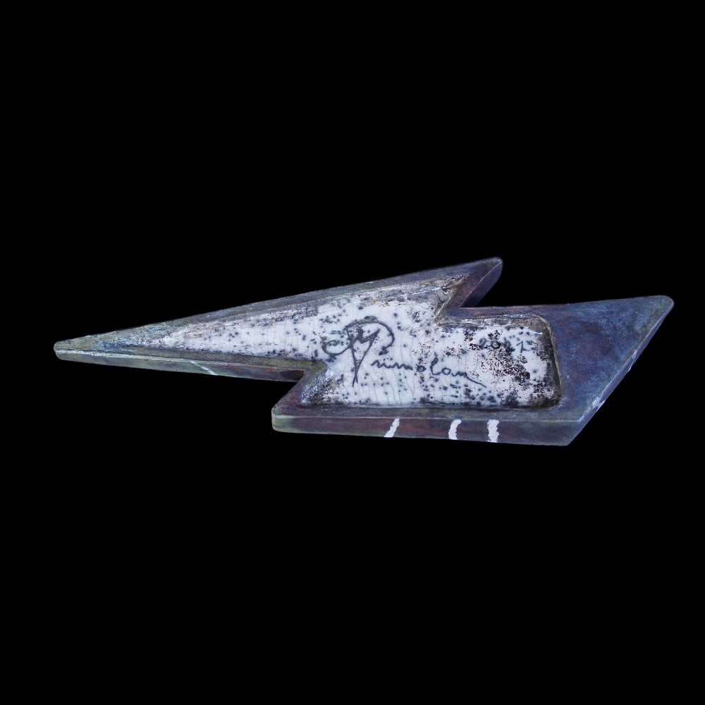*SALE* 'Ashes To Ashes' Raku Lightning Bolt