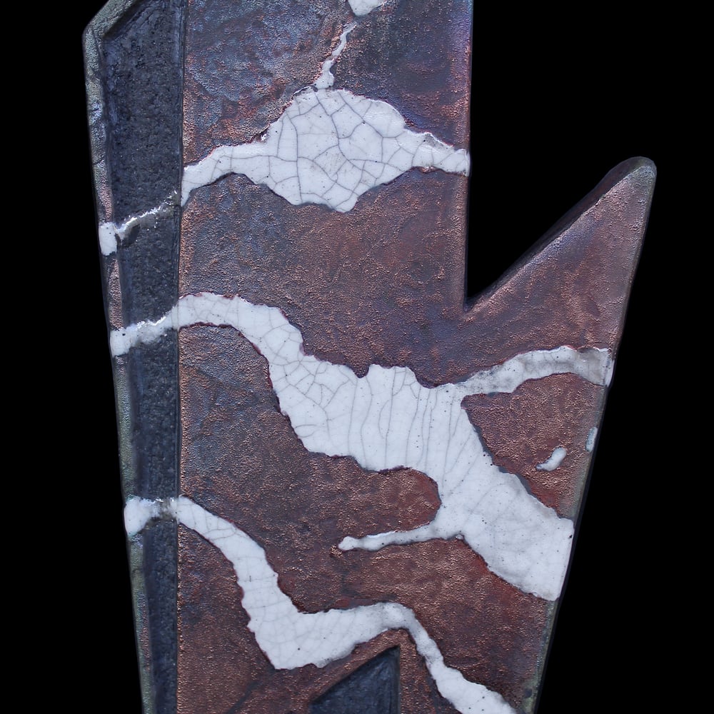 *SALE* 'Ashes To Ashes' Raku Lightning Bolt
