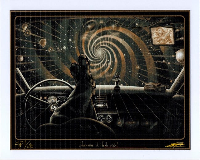 “Whenever It Feels Right” Blotter Art by Alek Z