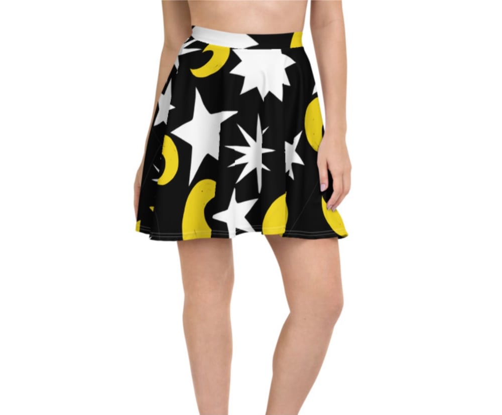 Image of Moonlight Print Flowy Skirt