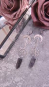 Pentagram Moon Earrings