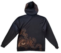 Image 4 of “A WOLF IN WOLF’S CLOTHING” CUSTOM BLEACH PAINTED PULLOVER HOODIE LARGE