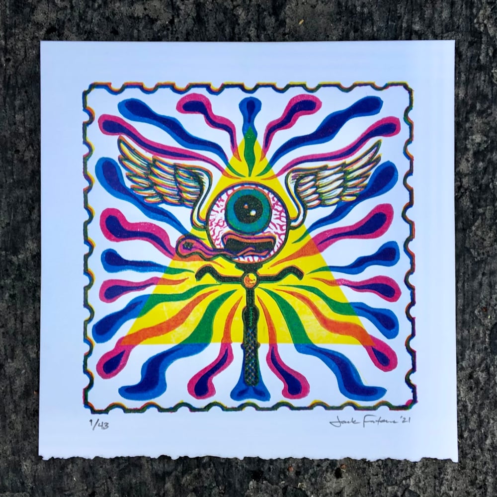 Image of Bicycle Day 2021 print