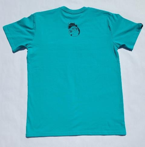 Teal and black store shirt