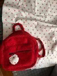 Image 2 of Red Sherpa Mini Bookbag