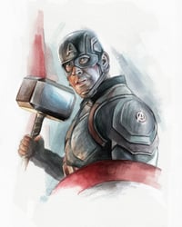 Captain America with Mjolnir