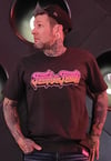 Steeno Pink & Yellow on Coal Shirt