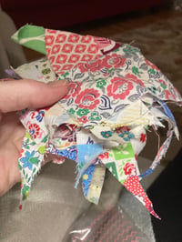 Image 3 of 3 OUNCE, Crumbs and Bits, FEEDSACK scrap bag—50 pieces! 