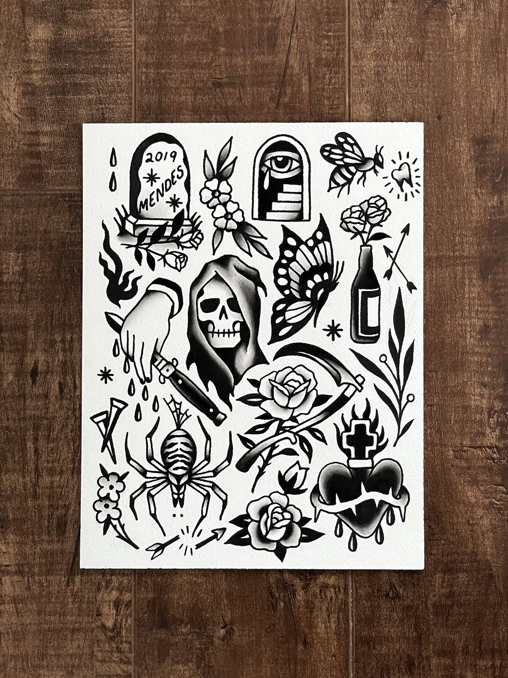 Black Work Flash, Print (8x10)