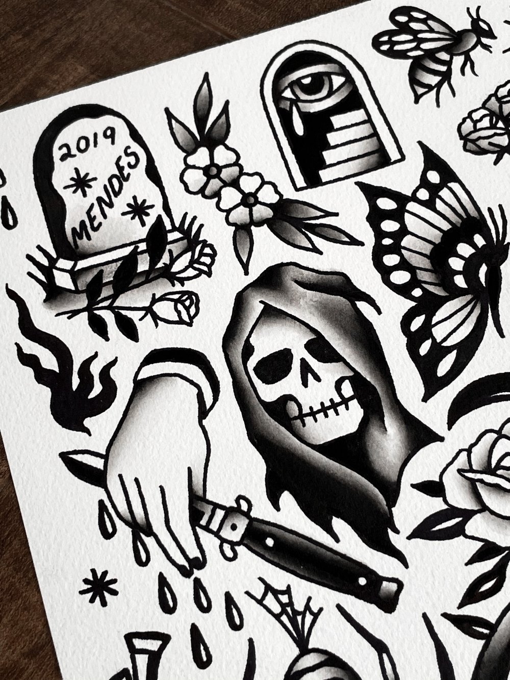 Black Work Flash, Print (8x10)