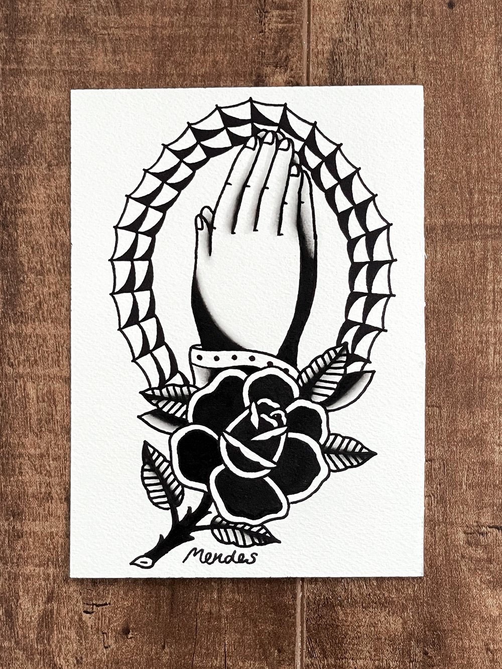 Praying Hands, Original (5x7) 