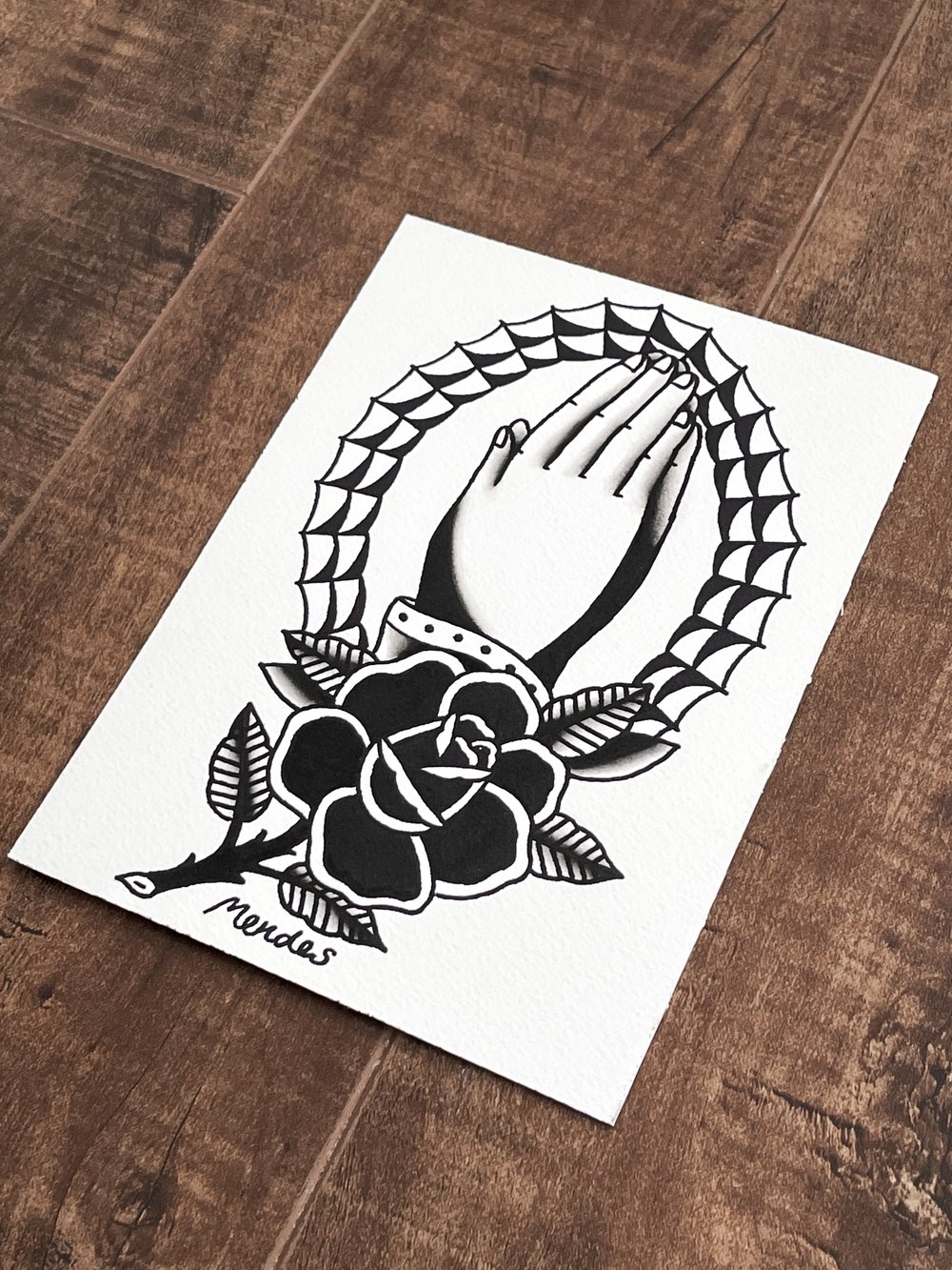 Praying Hands, Original (5x7) 