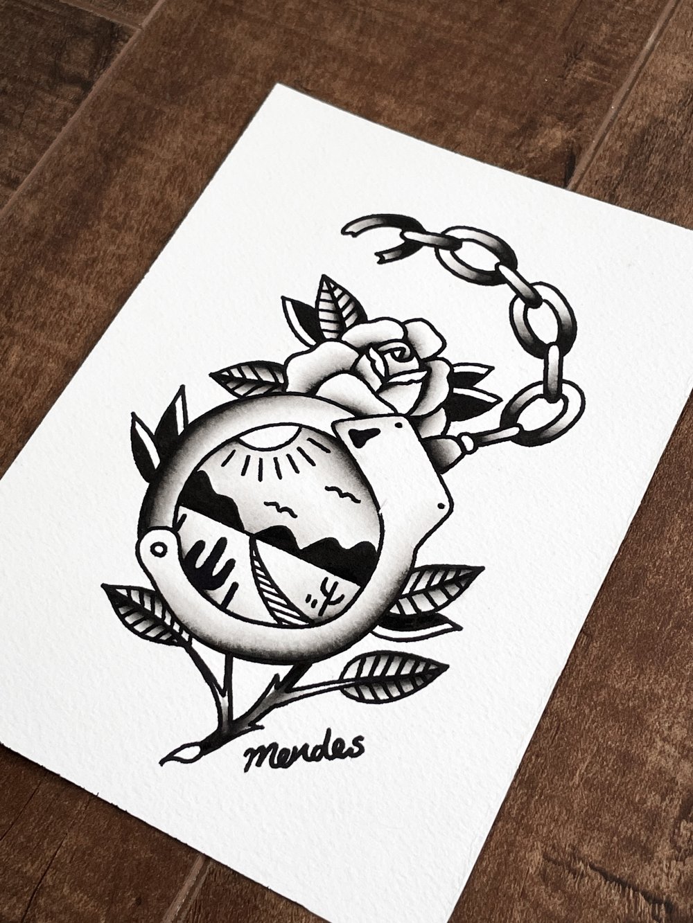 Handcuff Paradise, Original (5x7)