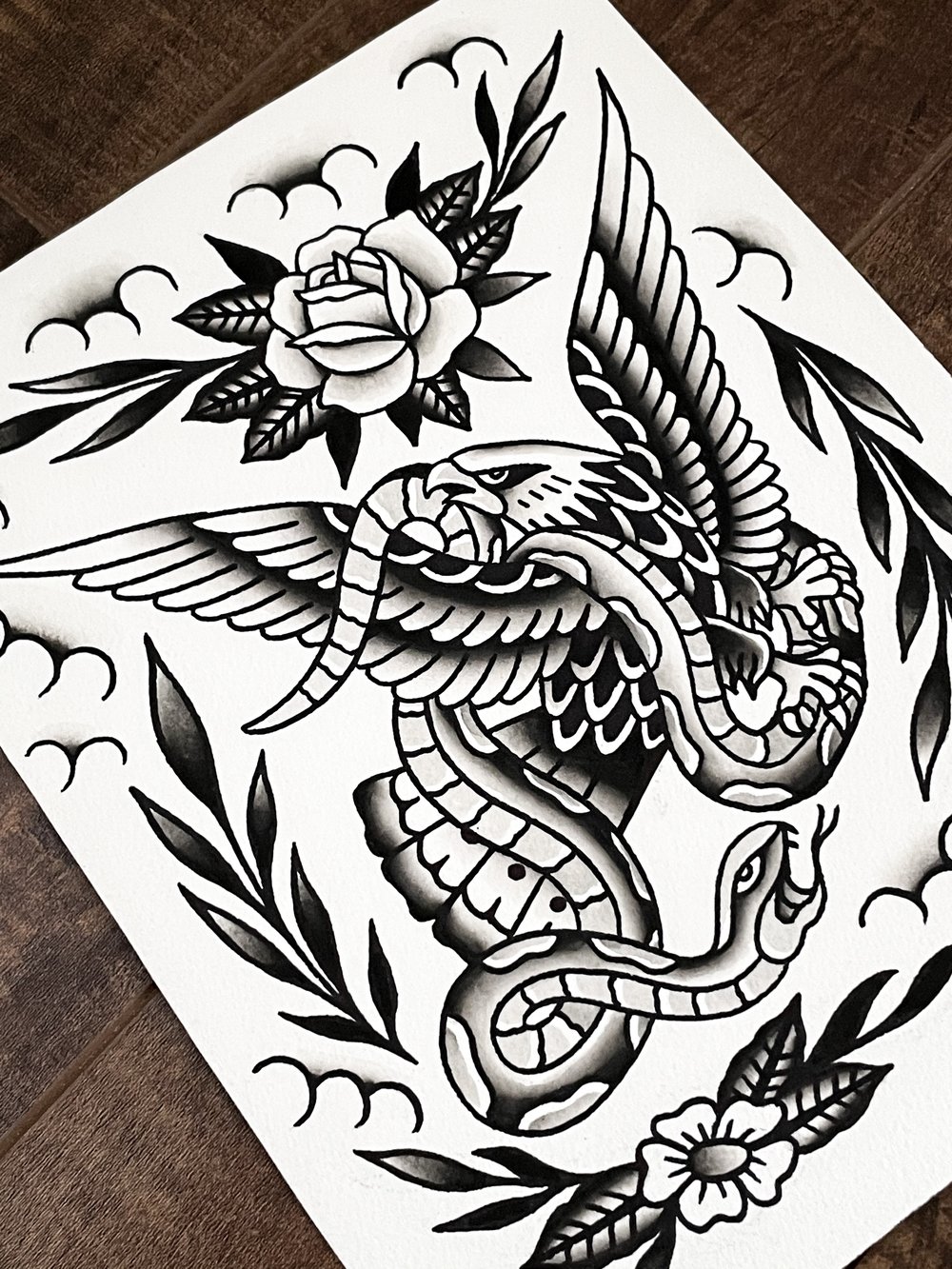 Eagle & Snake, Print (8x10)