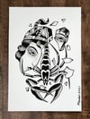 Scorpion Lady Head, Original (7x10)