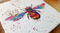 Image 1 of Rainbow Bee Stone Coaster