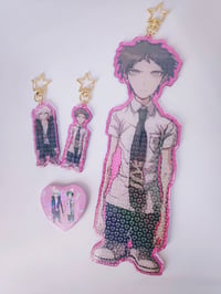 Image 1 of Funny hajime and nagito keychain with star clasp  3 inch