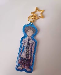 Image 4 of Funny hajime and nagito keychain with star clasp  3 inch