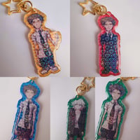 Image 2 of Funny hajime and nagito keychain with star clasp  3 inch