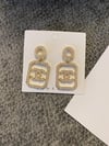CC Lux Earrings - Pearl / Gold