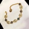 GG Flower Design Gold Plated Bracelet