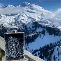 Image 1 of 8oz Hip Stainless Flask 12 Designs to Choose From