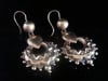 Stunning Victorian 9ct or higher yellow gold puff heart drop earrings