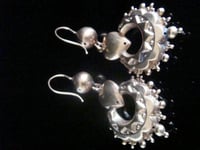 Image 3 of Stunning Victorian 9ct or higher yellow gold puff heart drop earrings