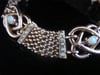 Victorian 9ct rose gold natural opal seed pearl lovers knot bracelet 16.2g