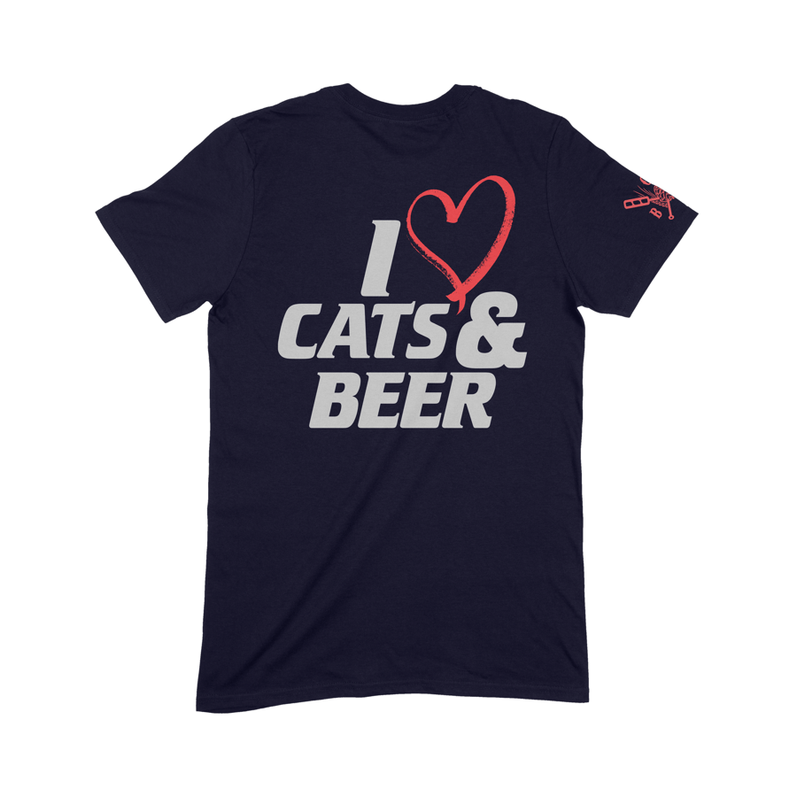 Image of CBJ - I Heart Cats & Beer Tee