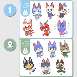 Image of Animal Crossing Cat Journal Stickers
