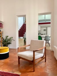 Image 5 of Fauteuils BZ velours côtelé ivoire 