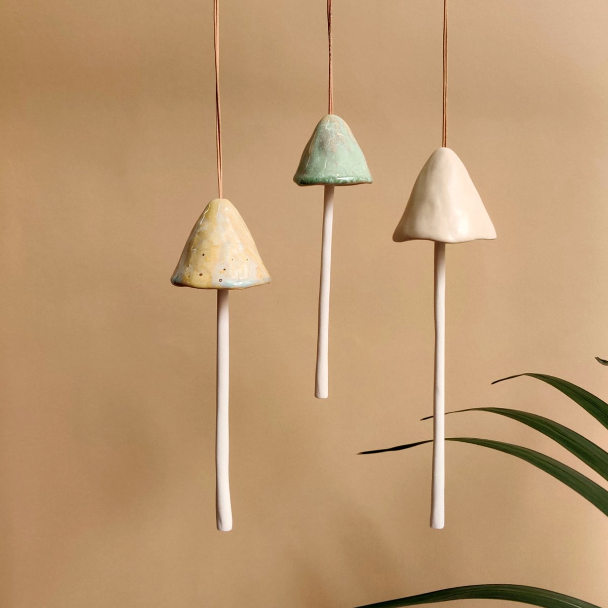 Porcelain hanging mushroom