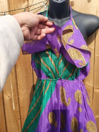 Image 2 of Bianca Frill Dress Purple Green 