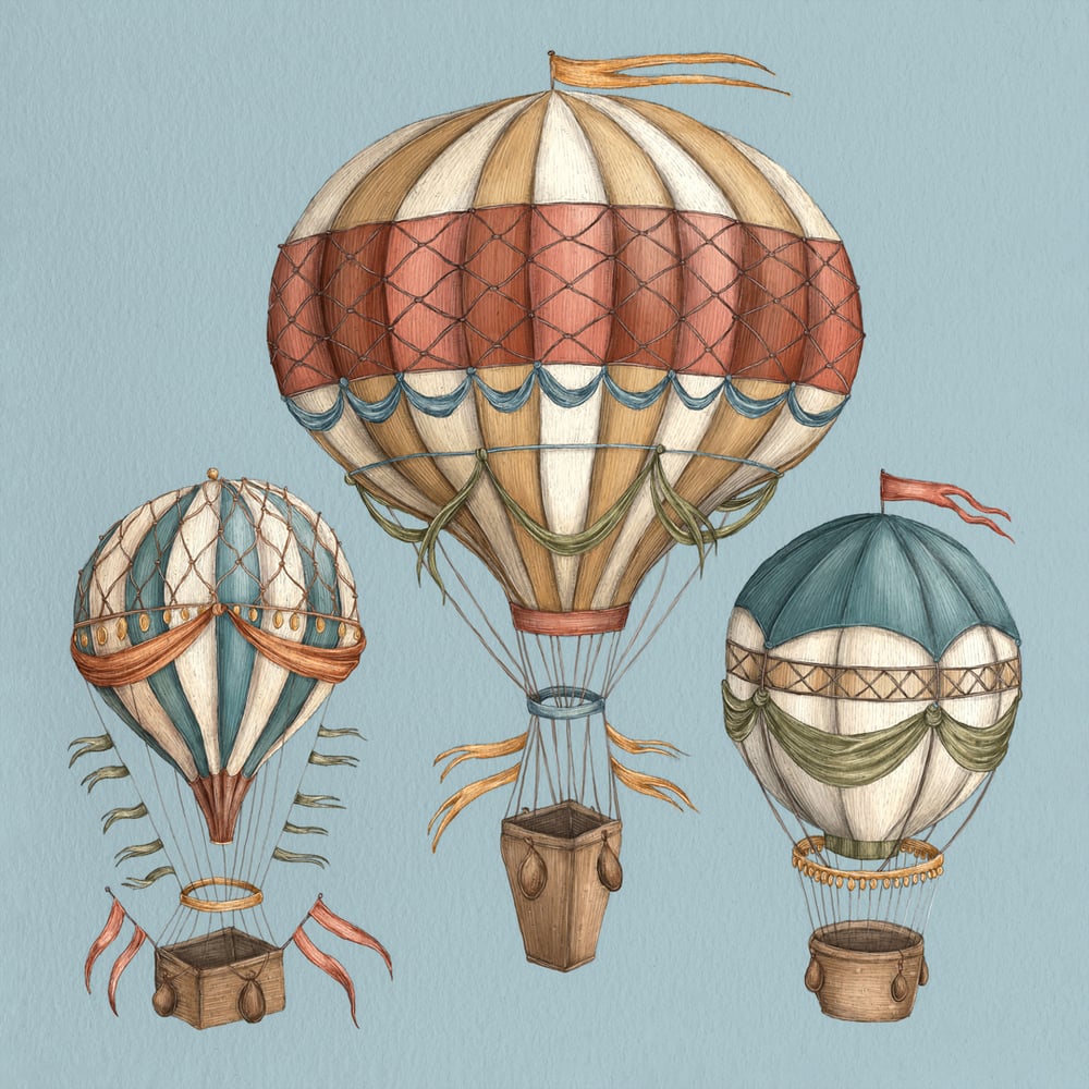 Image of Hot Air Balloons Print