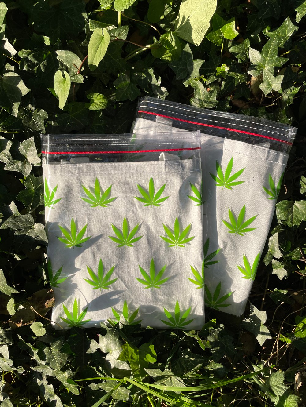 Image of Leafy dime baggie tote