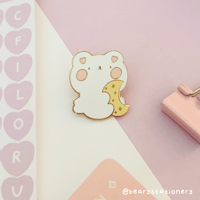 Image 1 of Moon Bear Hard Enamel Pin