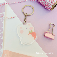 Image 1 of Strawbeary Acrylic Keychain