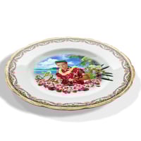 Image 2 of Blue Hawaii - Vintage Porcelain Plate - #0709