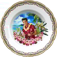 Image 1 of Blue Hawaii - Vintage Porcelain Plate - #0709