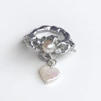 Image 2 of Heart Pearl Ring | Custom Size
