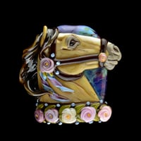 Image 1 of XXXL. Zephyr Carousel Horse - Flamework Glass Sculpture Bead