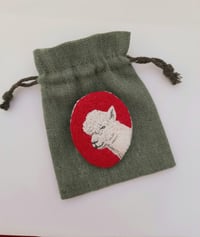 Image 5 of Alpaca Hand Embroidered Brooch