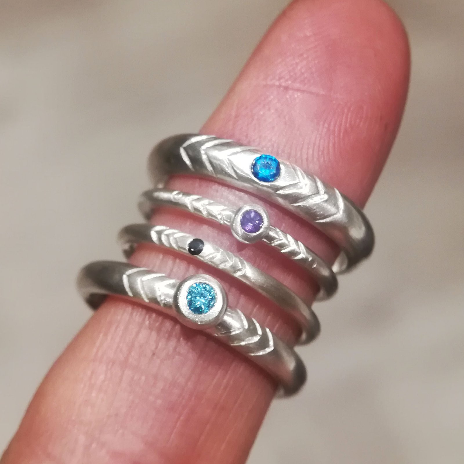 Silver sales family rings