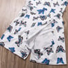 Blue Butterfly Onesie  W/ Buttflap 