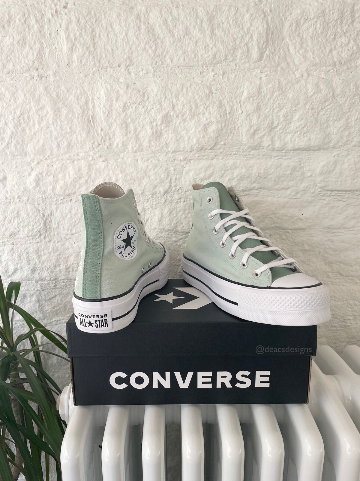 platform converse sage green