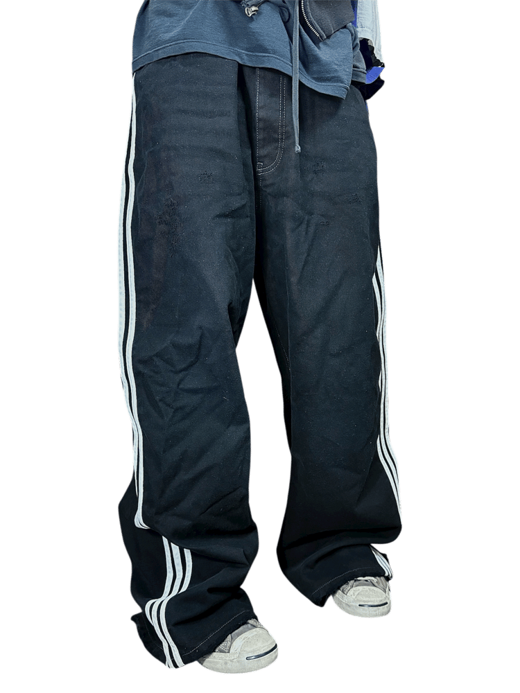 Image of Balenciaga X Adidas SS23 Black Denim